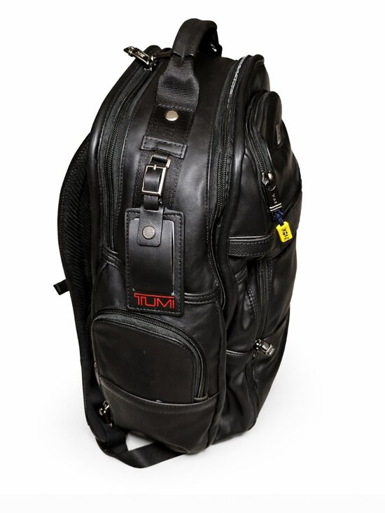 TUMI Alpha 3 Leather Brief Pack